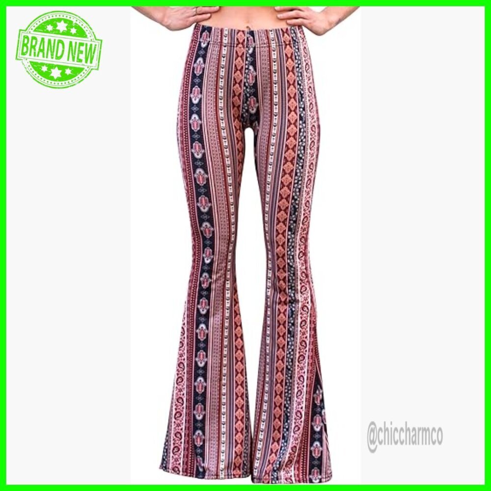 High Waist Stretch Flare Yoga Pants Boho Lounge Palazzo Pants